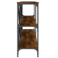 vidaXL Tavolo Consolle Rovere Fumo 180x30x75cm Legno Multistrato Ferro vidaXL Tavolo Consolle Rovere Fumo 180x30x75cm Legno Multistrato Ferro