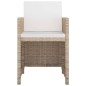 vidaXL Set da Pranzo da Giardino 9 pz con Cuscini in Polyrattan Beige vidaXL Set da Pranzo da Giardino 9 pz con Cuscini in Polyrattan Beige