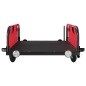 vidaXL Rimorchio da Bici Rosso Oxford e Ferro vidaXL Rimorchio da Bici Rosso Oxford e Ferro