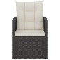 vidaXL Set Divani da Esterno 3 pz con Cuscini in Polyrattan Nero vidaXL Set Divani da Esterno 3 pz con Cuscini in Polyrattan Nero