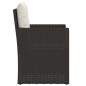 vidaXL Set Divani da Esterno 3 pz con Cuscini in Polyrattan Nero vidaXL Set Divani da Esterno 3 pz con Cuscini in Polyrattan Nero