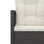 vidaXL Set Divani da Esterno 3 pz con Cuscini in Polyrattan Nero vidaXL Set Divani da Esterno 3 pz con Cuscini in Polyrattan Nero