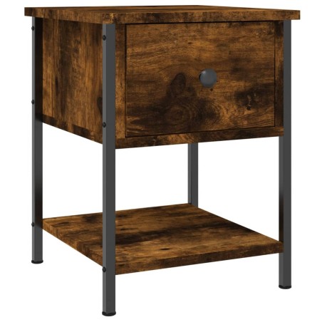vidaXL Comodino Rovere Fumo 34x35,5x45 cm in Legno Multistrato