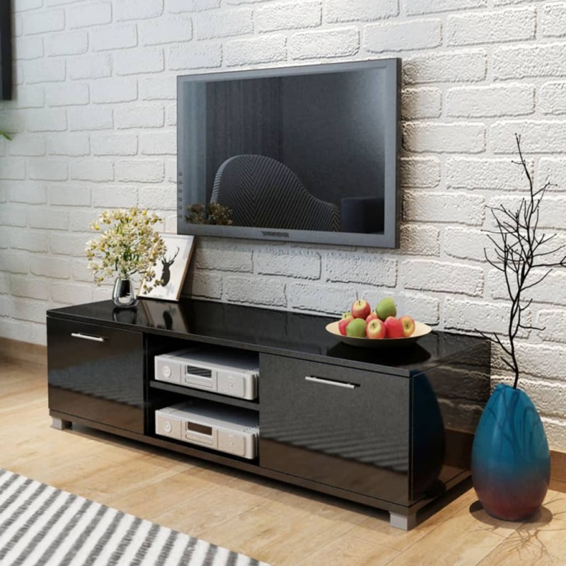 Mobile TV Nero Laccato Lucido 120x40,3x34,7 cm Mobile TV Nero Laccato Lucido 120x40,3x34,7 cm