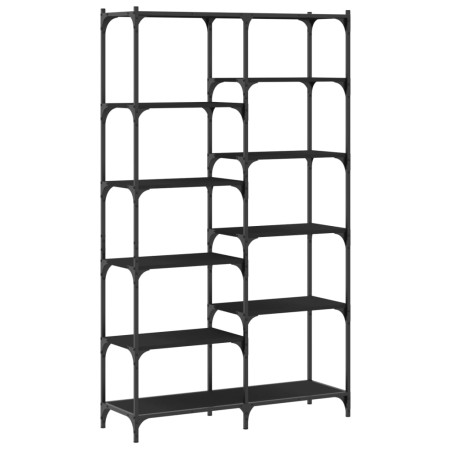 vidaXL Libreria Nera 100x32x170 cm in Legno Multistrato e Ferro