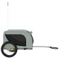 vidaXL Rimorchio da Bici per Cani Grigio e Nero Tessuto Oxford e Ferro vidaXL Rimorchio da Bici per Cani Grigio e Nero Tessuto Oxford e Ferro