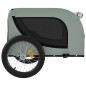 vidaXL Rimorchio da Bici per Cani Grigio e Nero Tessuto Oxford e Ferro vidaXL Rimorchio da Bici per Cani Grigio e Nero Tessuto Oxford e Ferro