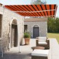 Tenda da Sole Retrattile Manuale 350x250 cm Arancione e Marrone Tenda da Sole Retrattile Manuale 350x250 cm Arancione e Marrone