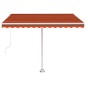 Tenda da Sole Retrattile Manuale 350x250 cm Arancione e Marrone Tenda da Sole Retrattile Manuale 350x250 cm Arancione e Marrone