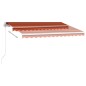 Tenda da Sole Retrattile Manuale 350x250 cm Arancione e Marrone Tenda da Sole Retrattile Manuale 350x250 cm Arancione e Marrone