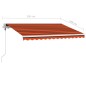 Tenda da Sole Retrattile Manuale 350x250 cm Arancione e Marrone Tenda da Sole Retrattile Manuale 350x250 cm Arancione e Marrone