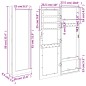 vidaXL Armadio Portagioie con Specchio a Muro Bianco 30x8,5x90 cm vidaXL Armadio Portagioie con Specchio a Muro Bianco 30x8,5x90 cm