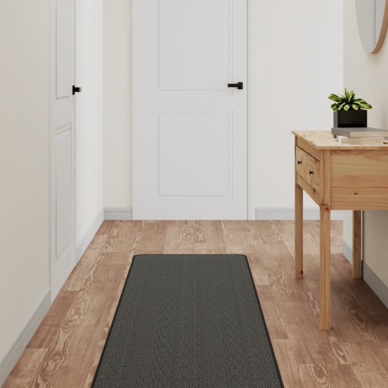 vidaXL Tappeto Corsia Aspetto Sisal Antracite 50x150 cm vidaXL Tappeto Corsia Aspetto Sisal Antracite 50x150 cm
