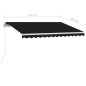 Tenda da Sole Retrattile Manuale 350x250 cm Antracite Tenda da Sole Retrattile Manuale 350x250 cm Antracite