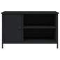 vidaXL Mobile Porta TV Nero 80x40x50 cm in Legno Multistrato vidaXL Mobile Porta TV Nero 80x40x50 cm in Legno Multistrato