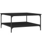 vidaXL Tavolino da Salotto Nero 80x80x40 cm in Legno Multistrato
