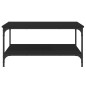 vidaXL Tavolino da Salotto Nero 80x80x40 cm in Legno Multistrato