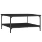 vidaXL Tavolino da Salotto Nero 80x80x40 cm in Legno Multistrato