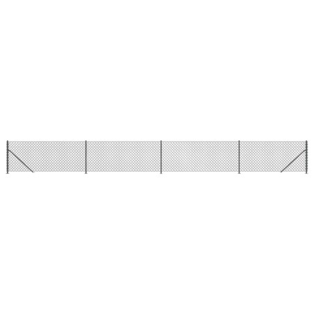 vidaXL Recinzione a Rete con Flangia Antracite 1x10 m