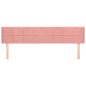 Testiera ad Orecchio Rosa 183x16x78/88 cm in Velluto
