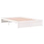 vidaXL Giroletto Bianco 120x200 cm in Legno Massello di Pino vidaXL Giroletto Bianco 120x200 cm in Legno Massello di Pino