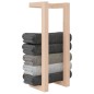 vidaXL Portasciugamani 23x18x60 cm in Legno Massello di Pino vidaXL Portasciugamani 23x18x60 cm in Legno Massello di Pino