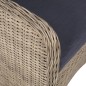 vidaXL Set da Bistro 3 pz con Cuscini in Polyrattan Marrone vidaXL Set da Bistro 3 pz con Cuscini in Polyrattan Marrone