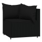 vidaXL Set Divani da Giardino 4 pz con Cuscini Nero in Polyrattan vidaXL Set Divani da Giardino 4 pz con Cuscini Nero in Polyrattan