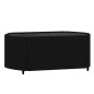 vidaXL Set Divani da Giardino 4 pz con Cuscini Nero in Polyrattan vidaXL Set Divani da Giardino 4 pz con Cuscini Nero in Polyrattan