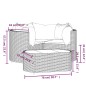 vidaXL Set Divani da Giardino 4 pz con Cuscini Nero in Polyrattan vidaXL Set Divani da Giardino 4 pz con Cuscini Nero in Polyrattan