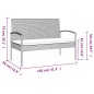 vidaXL Panca da Giardino con Cuscino Grigia 105 cm in Polyrattan vidaXL Panca da Giardino con Cuscino Grigia 105 cm in Polyrattan
