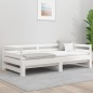 vidaXL Dormeuse Estraibile Bianca 2x(80x200) cm Legno Massello di Pino vidaXL Dormeuse Estraibile Bianca 2x(80x200) cm Legno Massello di Pino