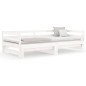 vidaXL Dormeuse Estraibile Bianca 2x(80x200) cm Legno Massello di Pino vidaXL Dormeuse Estraibile Bianca 2x(80x200) cm Legno Massello di Pino