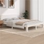 vidaXL Giroletto Bianco 140x190 cm in Legno Massello di Pino vidaXL Giroletto Bianco 140x190 cm in Legno Massello di Pino