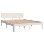 vidaXL Giroletto Bianco 140x190 cm in Legno Massello di Pino vidaXL Giroletto Bianco 140x190 cm in Legno Massello di Pino
