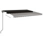 vidaXL Tenda da Sole Retrattile Automatica con Pali 4,5x3 m Antracite vidaXL Tenda da Sole Retrattile Automatica con Pali 4,5x3 m Antracite