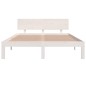 vidaXL Giroletto Bianco 140x190 cm in Legno Massello di Pino vidaXL Giroletto Bianco 140x190 cm in Legno Massello di Pino