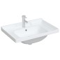 vidaXL Lavandino da Bagno Bianco 71x48x23 cm Rettangolare in Ceramica