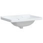 vidaXL Lavandino da Bagno Bianco 71x48x23 cm Rettangolare in Ceramica