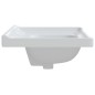 vidaXL Lavandino da Bagno Bianco 71x48x23 cm Rettangolare in Ceramica