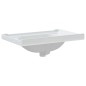 vidaXL Lavandino da Bagno Bianco 71x48x23 cm Rettangolare in Ceramica