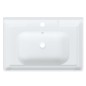 vidaXL Lavandino da Bagno Bianco 71x48x23 cm Rettangolare in Ceramica