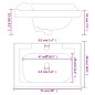vidaXL Lavandino da Bagno Bianco 71x48x23 cm Rettangolare in Ceramica