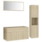 Set Mobili da Bagno Rovere Sonoma in Truciolato Set Mobili da Bagno Rovere Sonoma in Truciolato