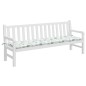 vidaXL Cuscino Panca da Giardino Motivo a Foglie 200x50x7 cm Tessuto