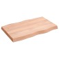 vidaXL Piano Tavolo Marrone Chiaro 80x50x6 cm in Rovere Non Trattato