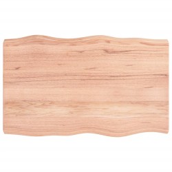 vidaXL Piano Tavolo Marrone Chiaro 80x50x6 cm in Rovere Non Trattato