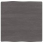 vidaXL Piano Tavolo Grigio Scuro 60x60x4 cm in Rovere Non Trattato