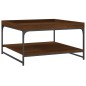 vidaXL Tavolino Rovere Marrone 80x80x45cm in Legno Multistrato e Ferro