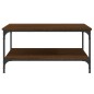 vidaXL Tavolino da Salotto Rovere Marrone 80x80x40cm Legno Multistrato